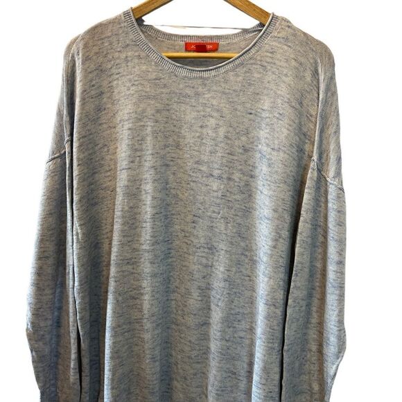 JOE FRESH Light Heather Blue Tight Knit Boat Neck Loose Fit Longer Sweater XL - Picture 2 of 9